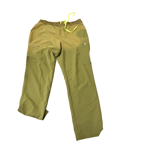 Figs Yola Skinny Scrub Pants Size XLarge Olive Green Technical Collection - Picture 1 of 5
